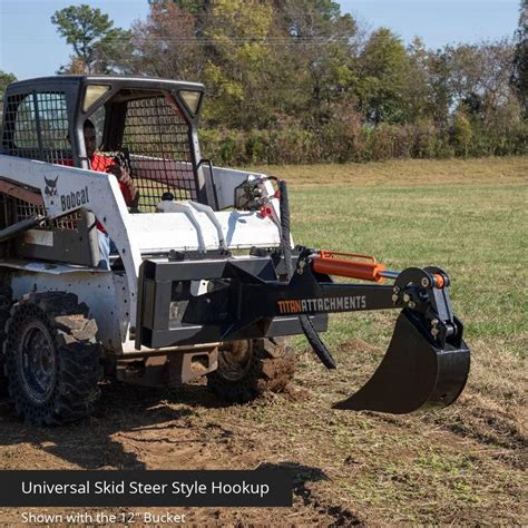 titan skid steer front hoe attachment|titan skid steer attachments grapple.